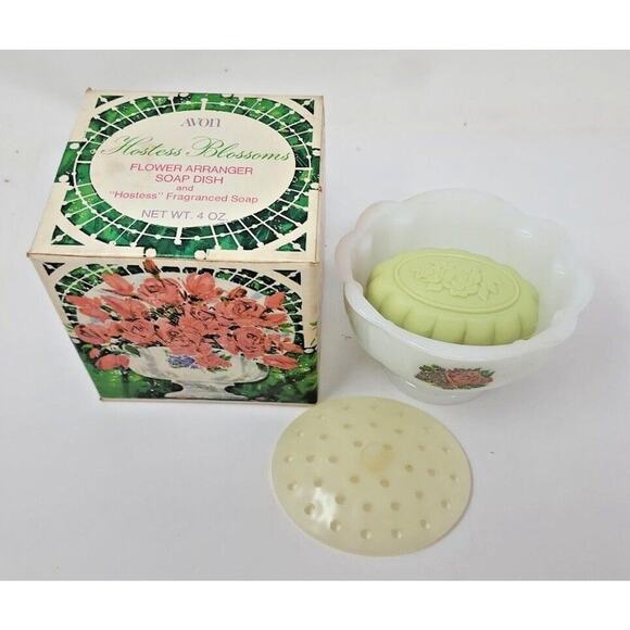 Vintage Avon Hostess Blossoms Flower Arranger Soap Dish NIB U95 - Picture 2 of 10